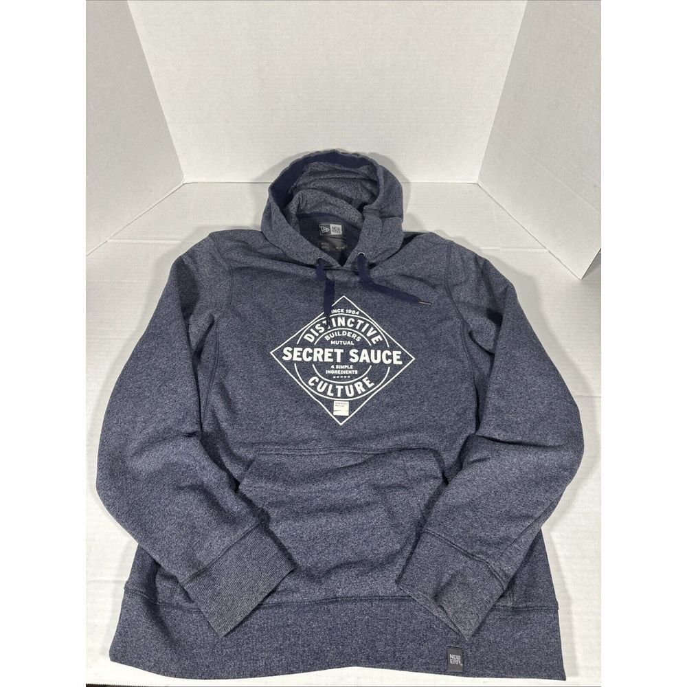NEW ERA‎ XL Hoodie Sweatshirt Blue Gun Metal Gray
